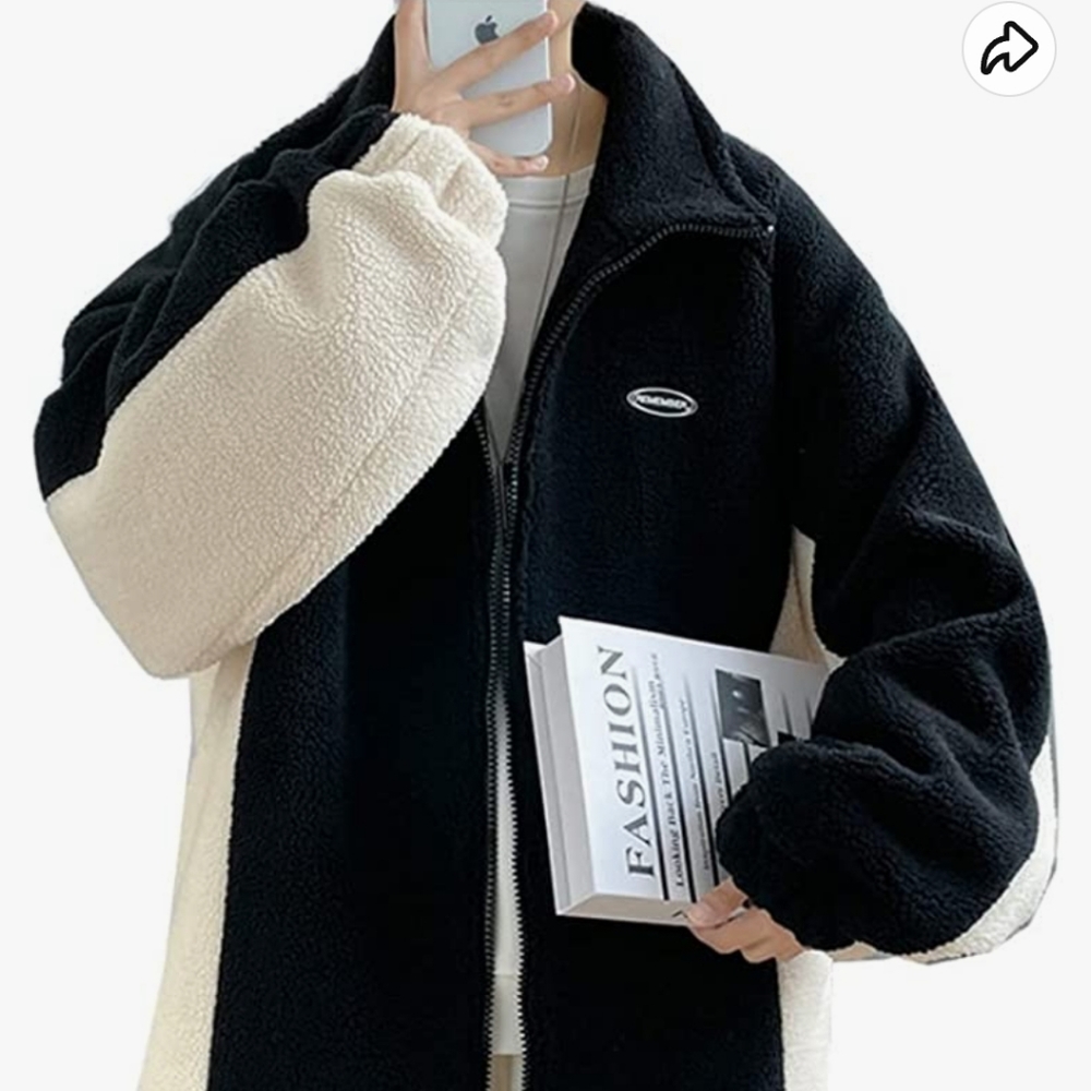 aelfric eden patchwork fleece coat